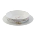 Dinnerware Set Home ESPRIT White Green Pink Porcelain 18 Pieces 27 x 27 x 2 cm