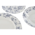 Dinnerware Set Home ESPRIT Blue Porcelain Floral 18 Pieces 27 x 27 x 2 cm