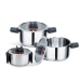 Saucepans Feel Maestro MR-3531-6 Black Steel 6 Pieces