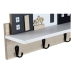 Ράφια DKD Home Decor Ράφι παλτών 39 x 9 x 27 cm Μαύρο Καφέ Λευκό Ξύλο MDF