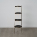 Shelves 47,5 x 47 x 152 cm Black Golden Metal Wood