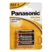 Alkaline Batteries Panasonic LR03 AAA (12 Units)