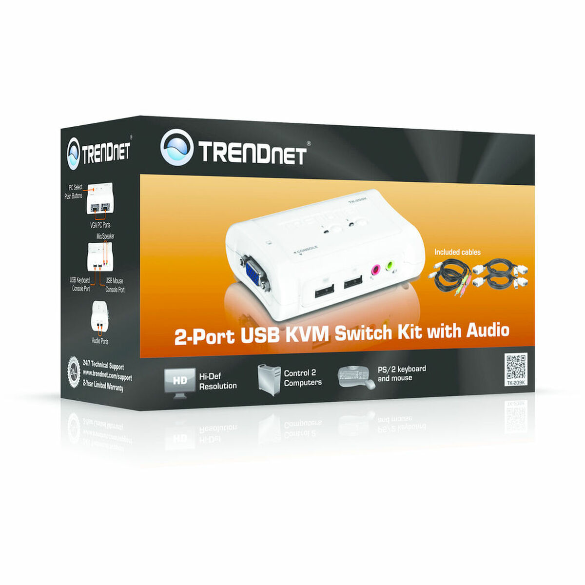 Prekidač KVM Trendnet TK-209K