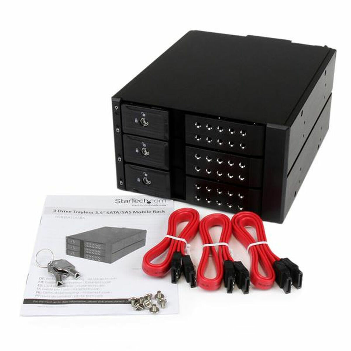 Rack Startech HSB3SATSASBA Sort 3,5" Bærbar
