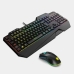Keyboard with Gaming Mouse Krom Krusher RGB Black