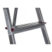 4-step folding ladder Krause 000705 Silver Aluminium