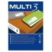 Drucker-Etiketten MULTI 3 Weiß gerade 100 Blatt 70 x 37 mm (24 Stück)