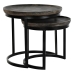 Set of 2 tables DKD Home Decor Ruskea Musta 55 x 55 x 50 cm