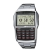Pánské hodinky Casio DATABANK CALCULATOR STEEL Černý Stříbřitý