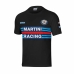 Herren Kurzarm-T-Shirt Sparco Martini Racing Schwarz
