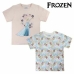 Børne Kortærmet T-shirt Frozen 72680 Himmelblå