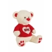 Urso de Peluche Love Purpurina T-shirt Bege 70 cm