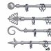 Gardinstolpe Uttrekkbar Sølv Jern 5 x 178 x 5 cm (8 enheter)