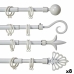 Gardinstolpe Uttrekkbar Hvit Jern 5 x 122 x 5 cm (8 enheter)