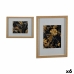 Maľba Zlatá List rastliny drevotriesková doska 43 x 32,5 x 3 cm (6 kusov)