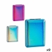 Espelho de Bolso Metalizado Azul Cor de Rosa Prateado Cristal Plástico 2,5 x 8,5 x 6,2 cm (12 Unidades)