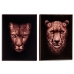 Painting Leopard Particleboard 61,5 x 3 x 81,5 cm (2 Units)