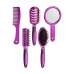 Set de peines/cepillos Morado Plástico (8 Unidades)