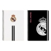 Kniha s Kroužky Real Madrid C.F. M066 Černý Bílý A4