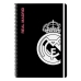 Caderno de Argolas Real Madrid C.F. M066 Preto Branco A4