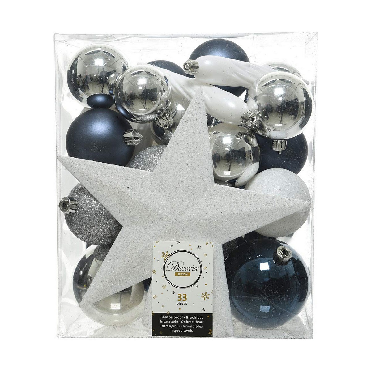Julekuler Decoris Plast 33 Deler