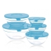 Conjunto de 5 Lancheiras Glass EH Azul Transparente