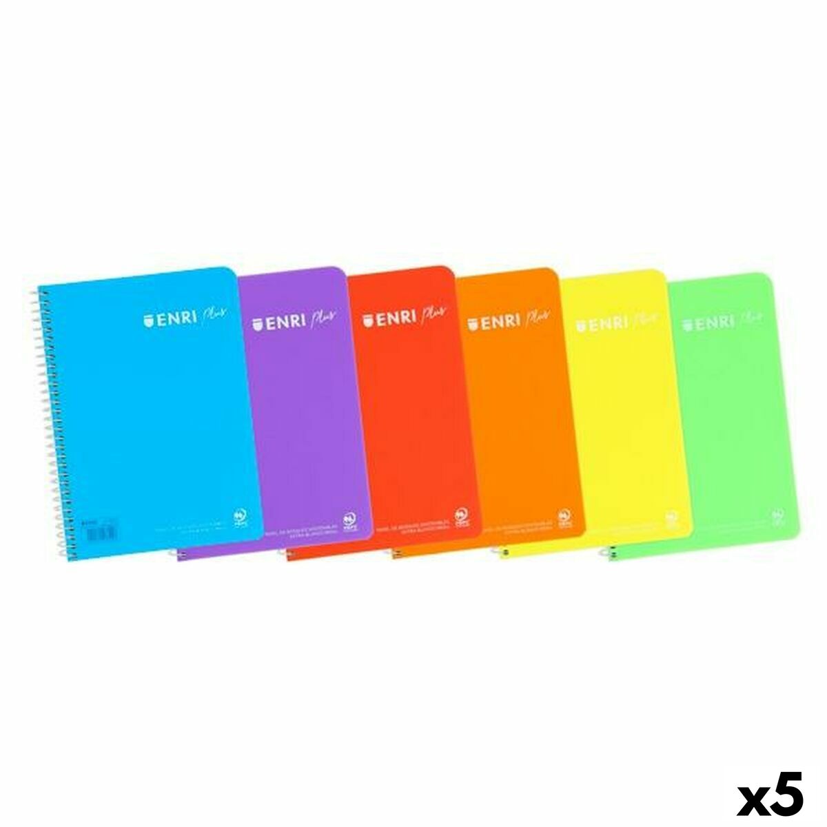 Notebook ENRI Multicolour Sheet 80 Sheets (5 Units)