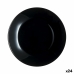 Flat Plate Luminarc Zelie Black Glass 25 cm (24 Units)