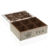 Krabice na čaj Versa Listy Dřevo MDF 23 x 7,5 x 17,5 cm