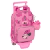 Училищна чанта с колелца Minnie Mouse Loving Розов 20 x 28 x 8 cm