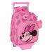 School Rucksack with Wheels Minnie Mouse Loving Pink 28 x 34 x 10 cm