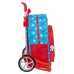 Skolerygsæk med Hjul Mickey Mouse Clubhouse Fantastic Blå Rød 33 x 42 x 14 cm