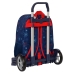 Školní taška na kolečkách Spider-Man Neon Námořnický Modrý 33 x 42 x 14 cm