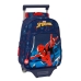 Školski Ruksak s Kotačima Spider-Man Neon Mornarsko plava 27 x 33 x 10 cm