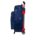 School Rucksack with Wheels Spider-Man Neon Navy Blue 27 x 33 x 10 cm