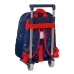 Školní taška na kolečkách Spider-Man Neon Námořnický Modrý 27 x 33 x 10 cm