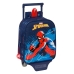 Školní taška na kolečkách Spider-Man Neon Námořnický Modrý 22 x 27 x 10 cm