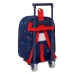 Školní taška na kolečkách Spider-Man Neon Námořnický Modrý 22 x 27 x 10 cm
