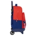 Skolerygsæk med Hjul Atlético Madrid Blå Rød 33 X 45 X 22 cm