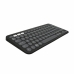 Bluetooth Keyboard with Support for Tablet Logitech K380 French Grey Graphite Dark grey AZERTY