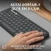 Bluetooth-näppäimistö ja tabletin tuki Logitech K380 Ranska Harmaa Grafiitinharmaa Tumman harmaa AZERTY