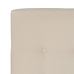 Testiera del Letto 105 x 8 x 125 cm Tessuto Sintetico Crema