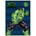Koc The Avengers Hulk 100 x 140 cm Niebieski Kolor Zielony Poliester