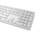 Tastatur og trådløs mus Dell KM5221W-WH Hvid Qwerty US