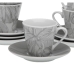 Piece Coffee Cup Set Versa Palm tree Porcelain