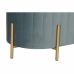 Bench DKD Home Decor   Blue Golden Metal Polyester Velvet (123 x 50 x 45 cm)