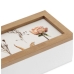 Boîte Décorative Versa Fleurs Bois MDF 9 x 6 x 24 cm
