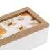 Decorative box Versa Petals MDF Wood 9 x 6 x 24 cm