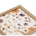 Decorative box Versa Petals MDF Wood 24 x 7 x 24 cm