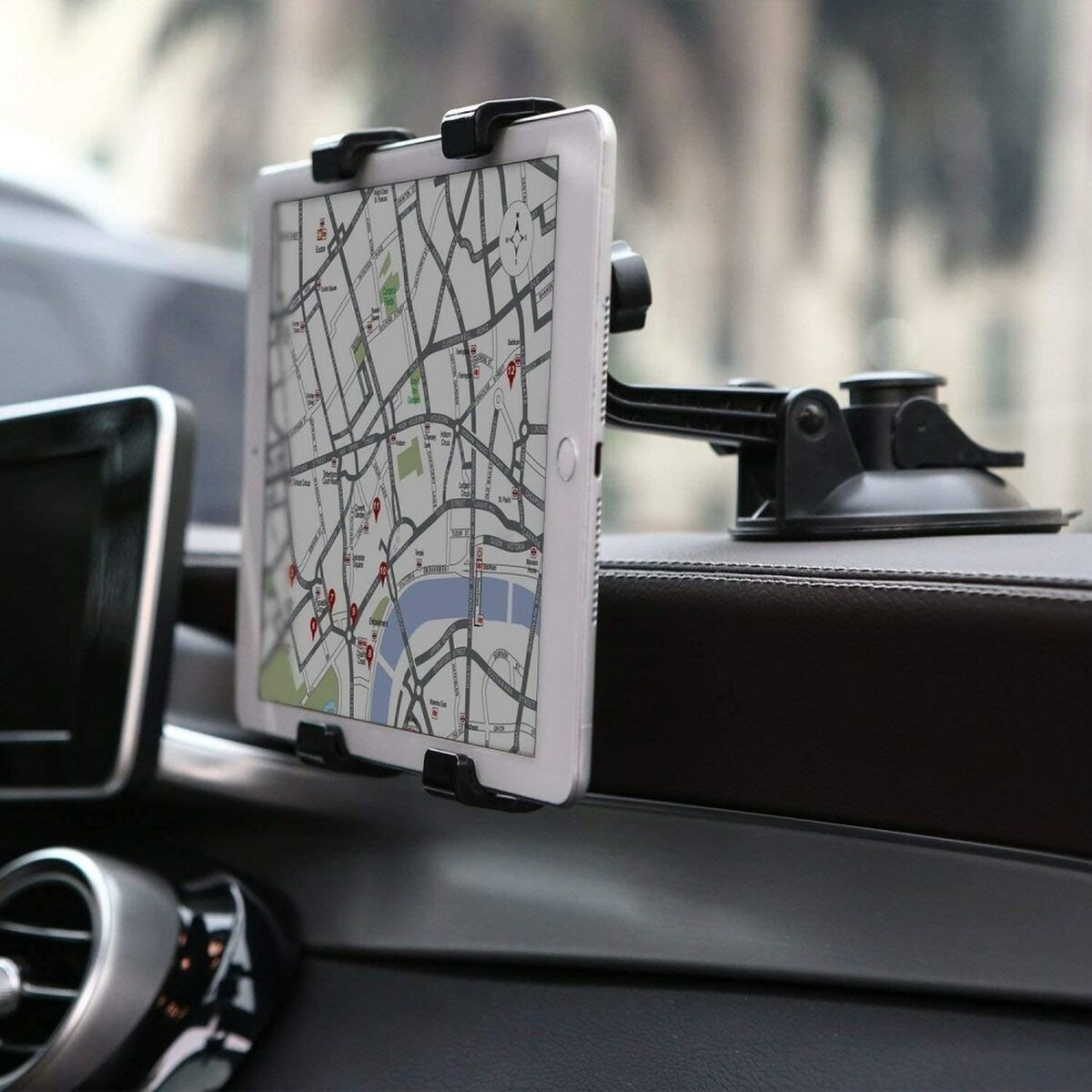 Universal tabletholder til biler Techly I-TABLET-VENT Sort